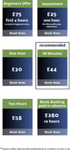 driving lesson prices Bedford